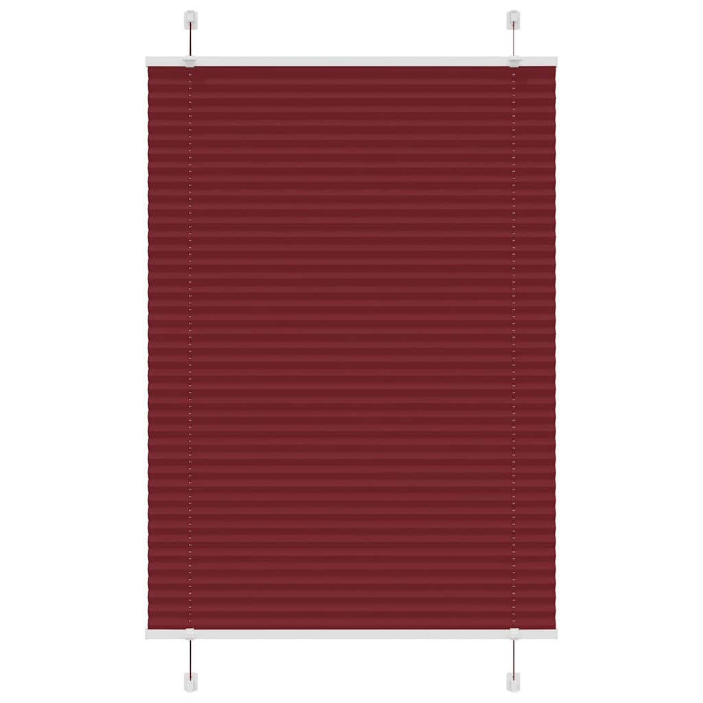 Plisségardin Bordeaux Rød 85x150 cm Stoff Bredde 84,4 cm