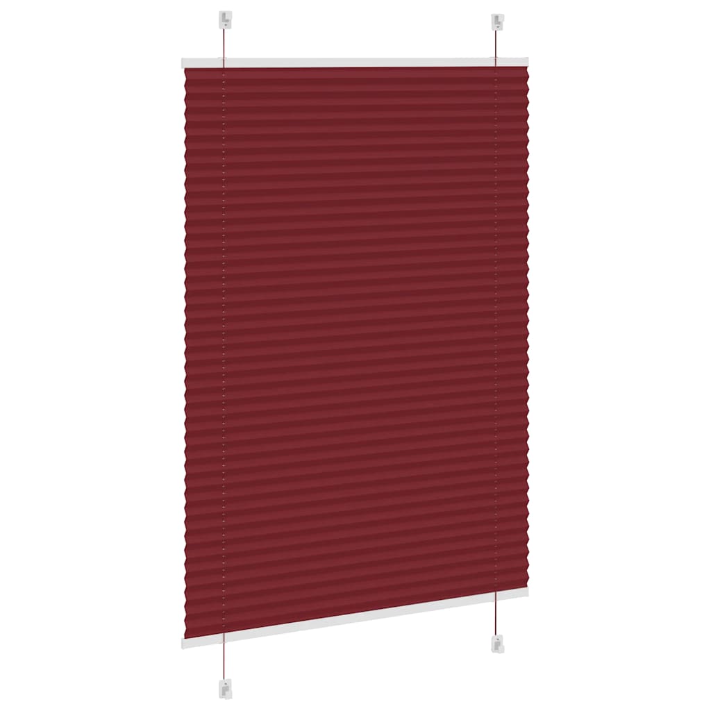 Plisségardin Bordeaux Rød 85x150 cm Stoff Bredde 84,4 cm