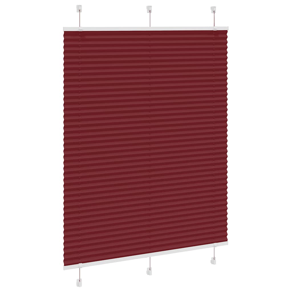 Plisségardin Bordeaux Rød 110x150 cm Stoff Bredde 109,4 cm