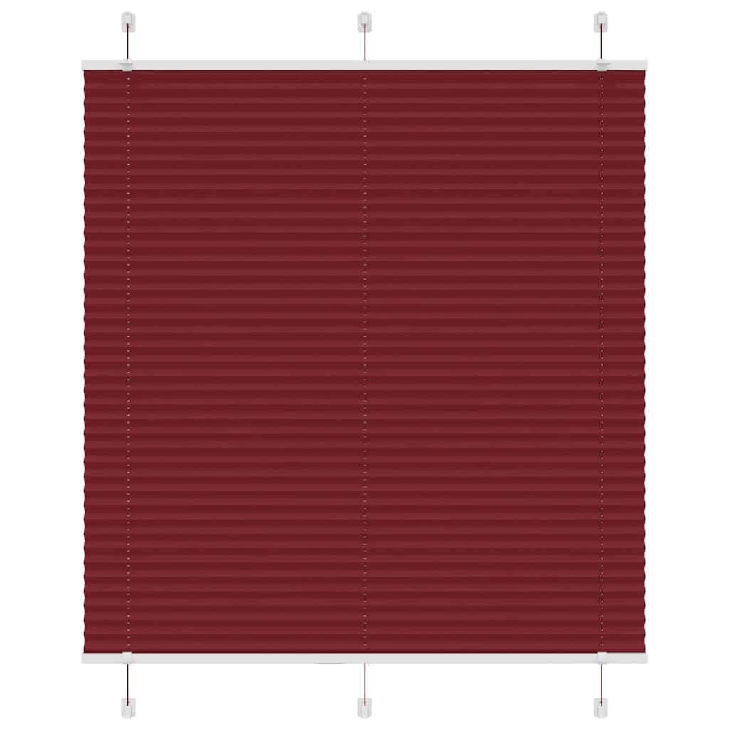 Plisségardin Bordeaux Rød 115x150 cm Stoff Bredde 114,4 cm