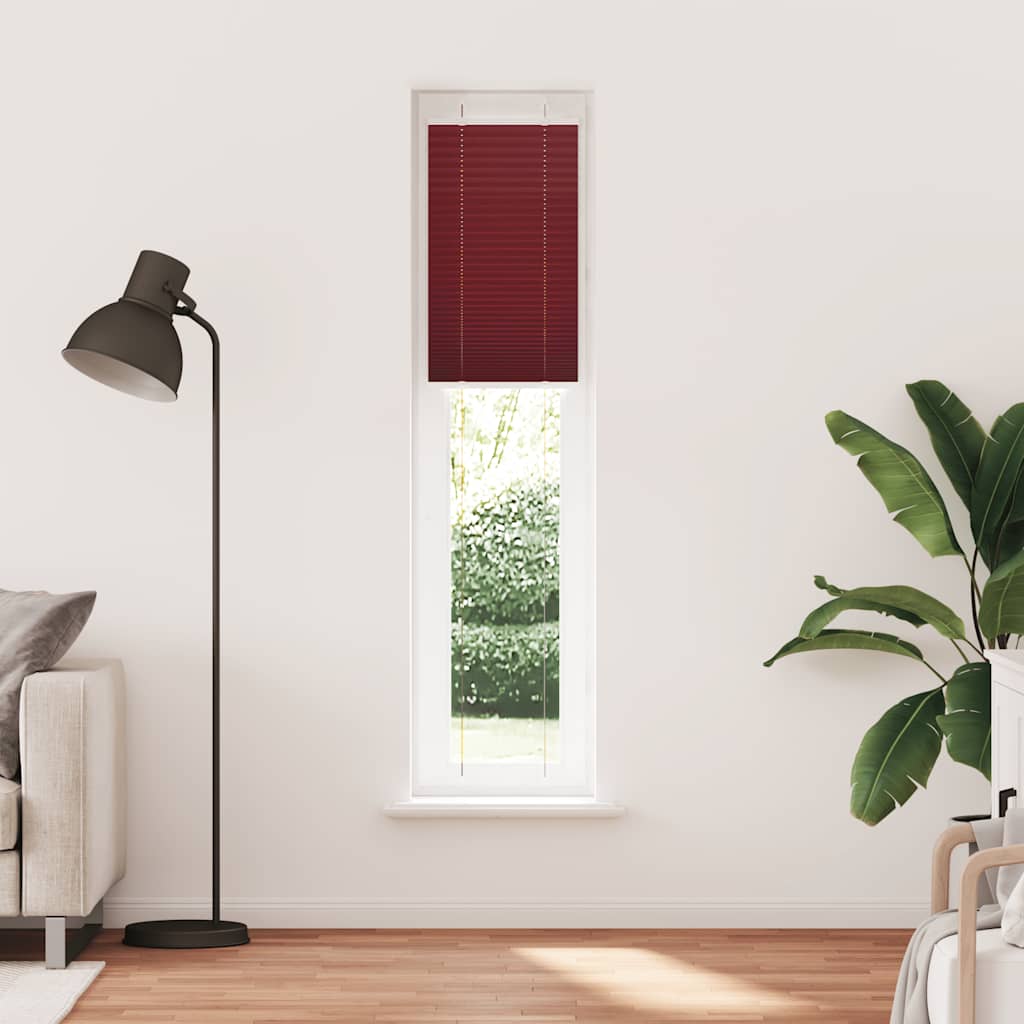 Plisségardin Bordeaux Rød 45x200 cm Stoff Bredde 44,4 cm