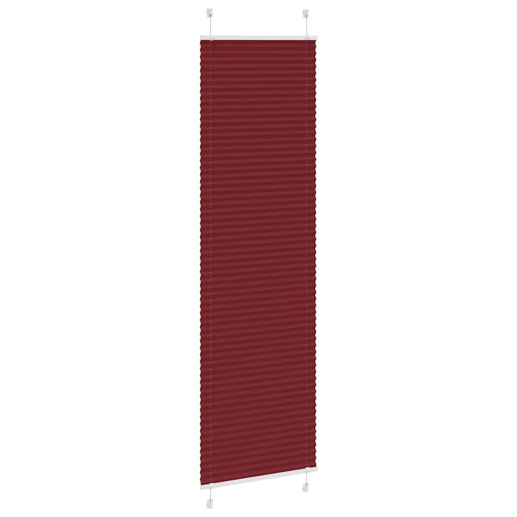 Plisségardin Bordeaux Rød 60x200 cm Stoff Bredde 59,4 cm