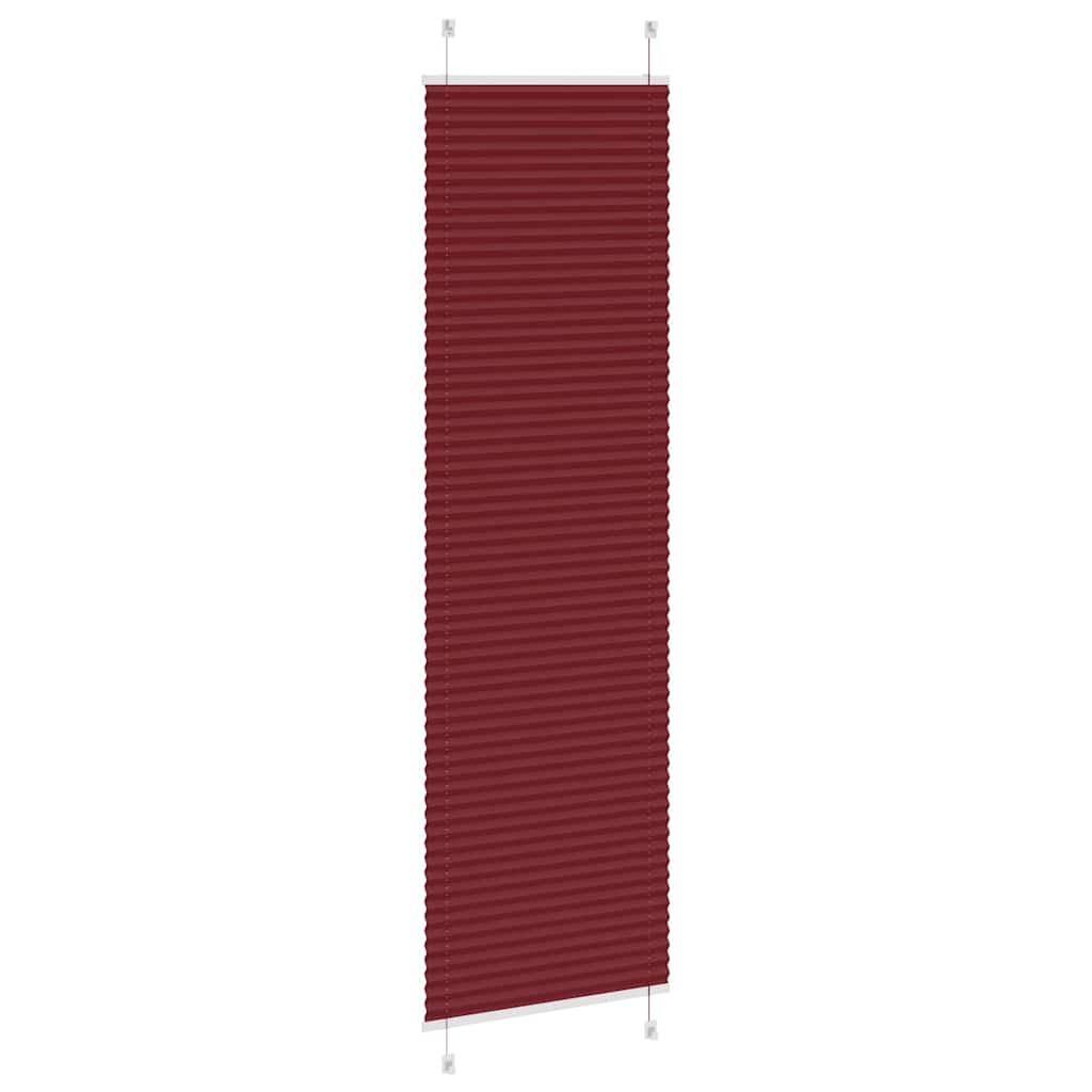 Plisségardin Bordeaux Rød 60x200 cm Stoff Bredde 59,4 cm