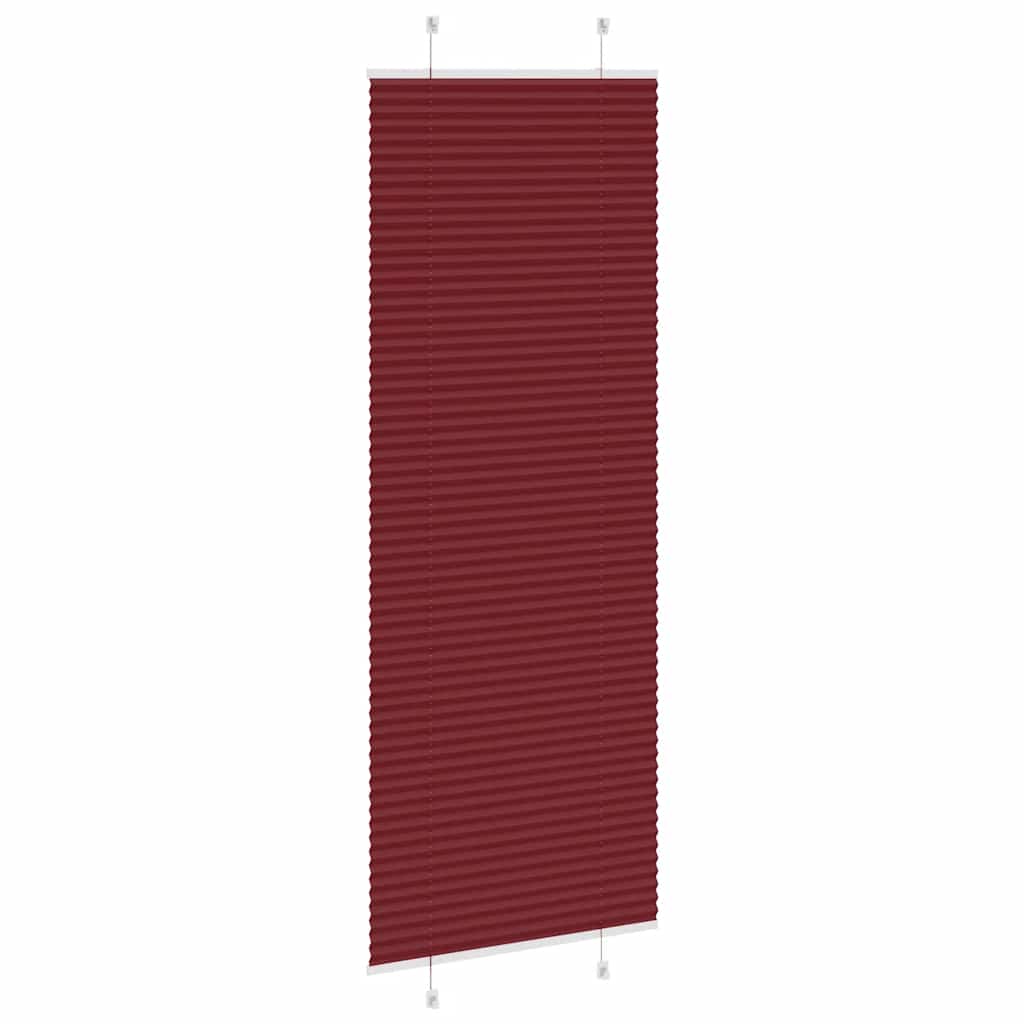 Plisségardin Bordeaux Rød 75x200 cm Stoff Bredde 74,4 cm