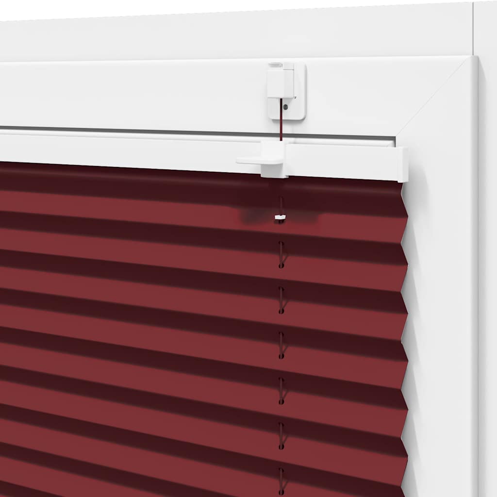 Plisségardin Bordeaux Rød 75x200 cm Stoff Bredde 74,4 cm