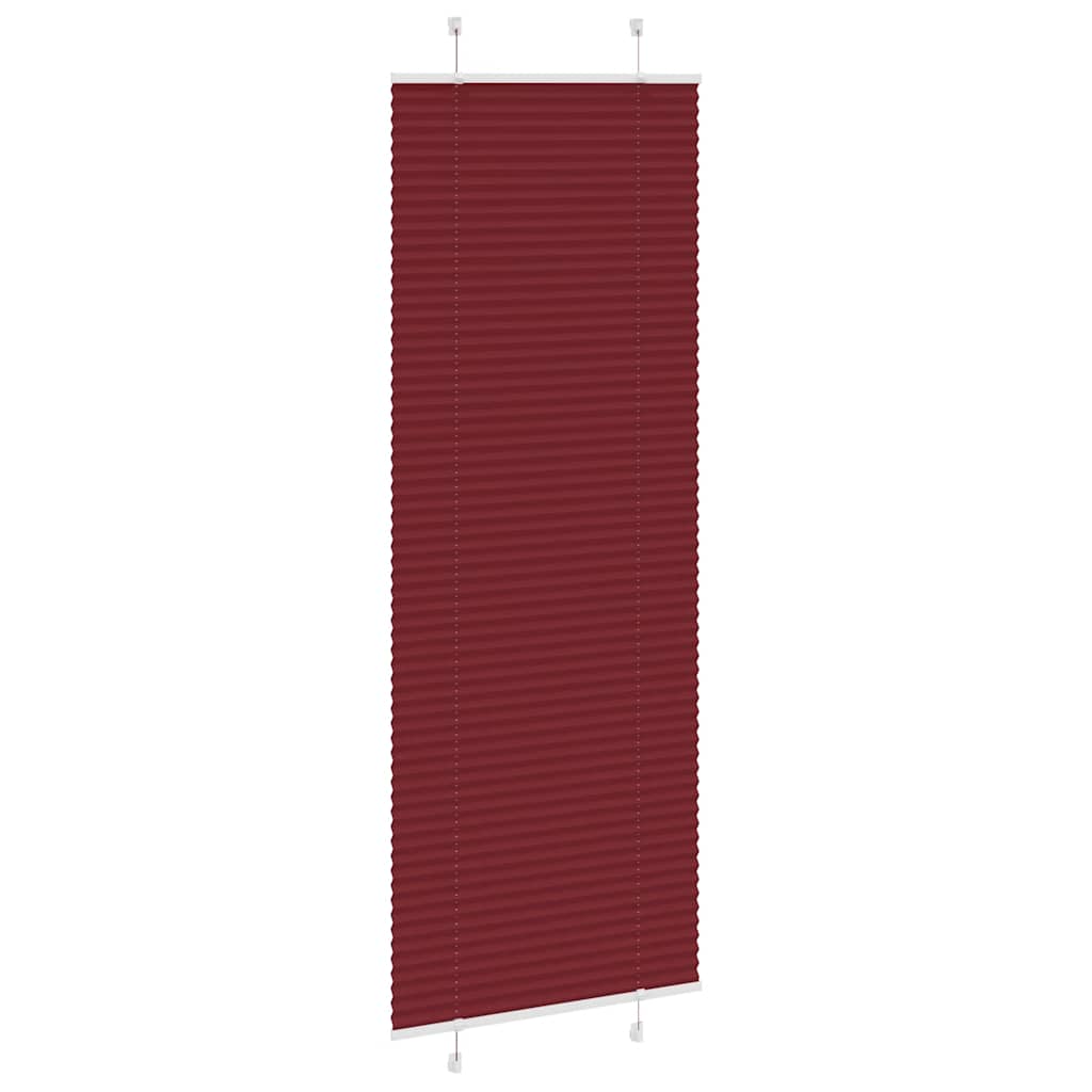 Plisségardin Bordeaux Rød 80x200 cm Stoff Bredde 79,4 cm