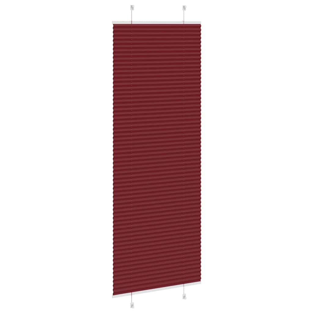 Plisségardin Bordeaux Rød 80x200 cm Stoff Bredde 79,4 cm