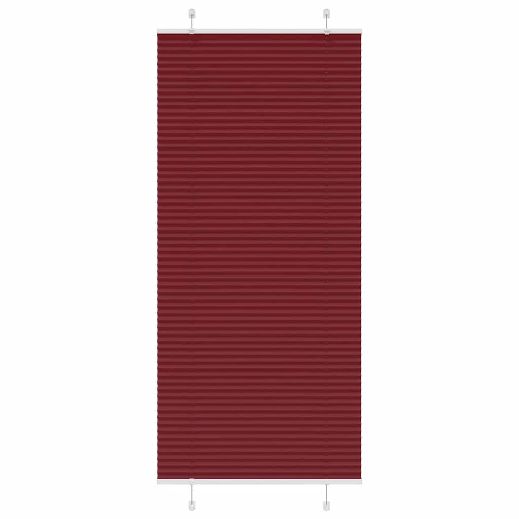 Plisségardin Bordeaux Rød 85x200 cm Stoff Bredde 84,4 cm