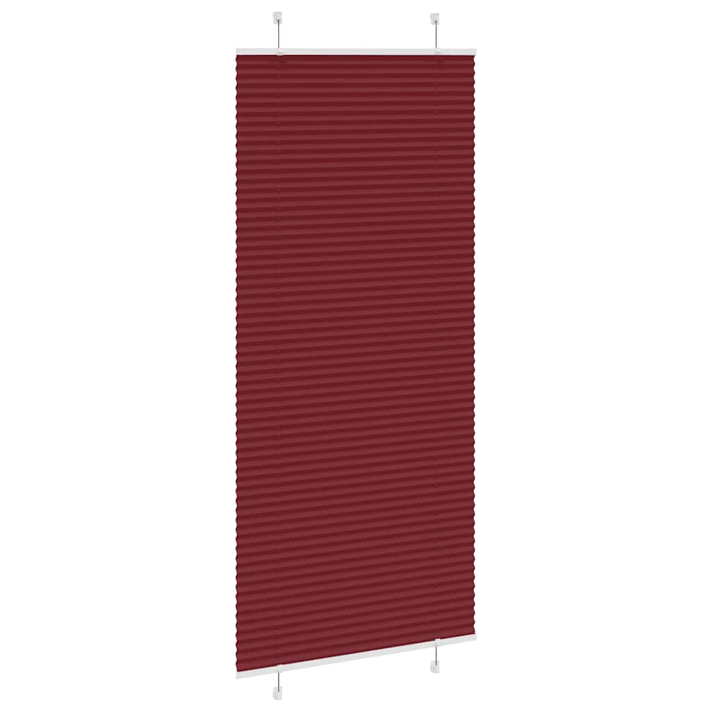 Plisségardin Bordeaux Rød 85x200 cm Stoff Bredde 84,4 cm