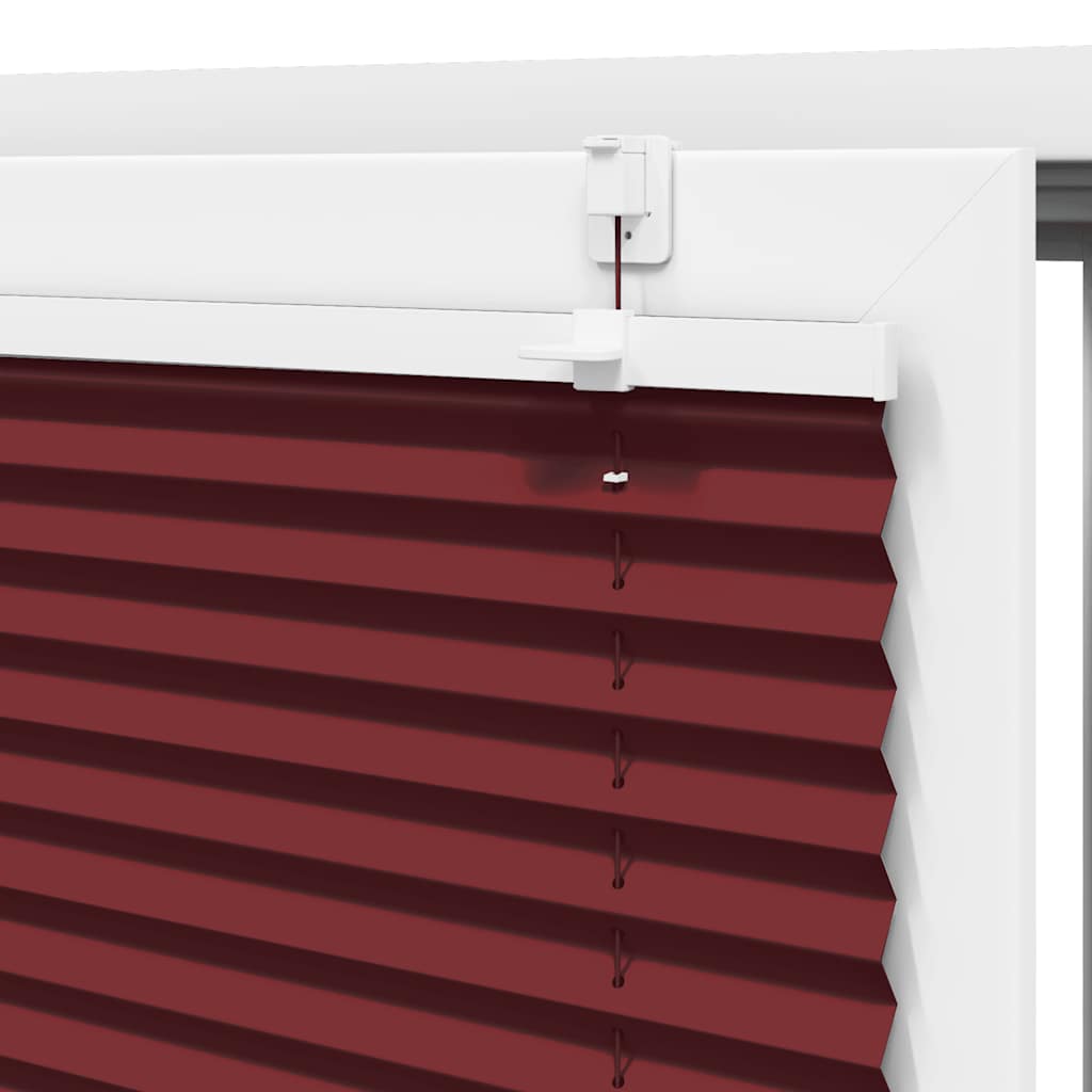 Plisségardin Bordeaux Rød 85x200 cm Stoff Bredde 84,4 cm