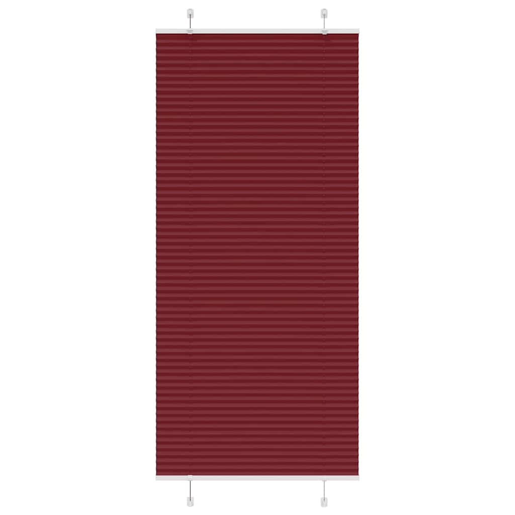 Plisségardin Bordeaux Rød 100x200 cm Stoff Bredde 99,4 cm