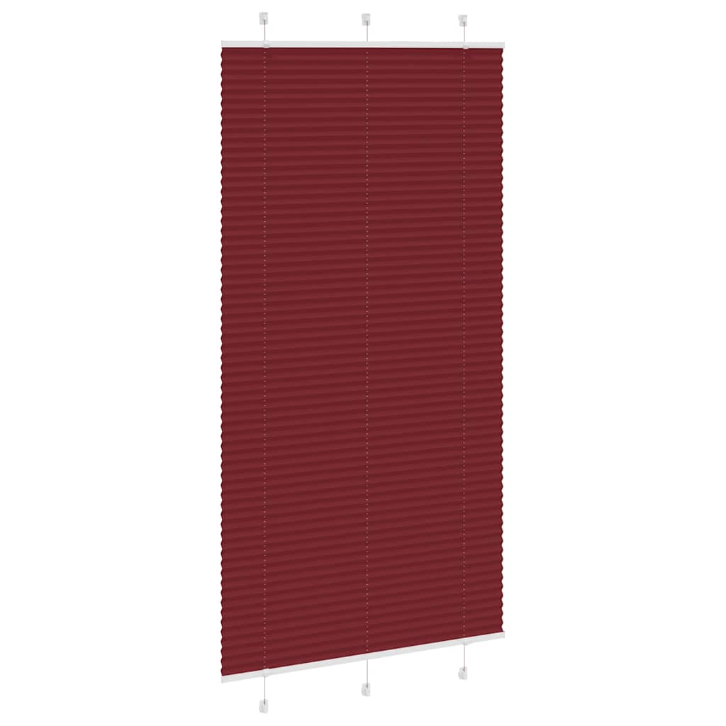Plisségardin Bordeaux Rød 110x200 cm Stoffbredde 109,4 cm