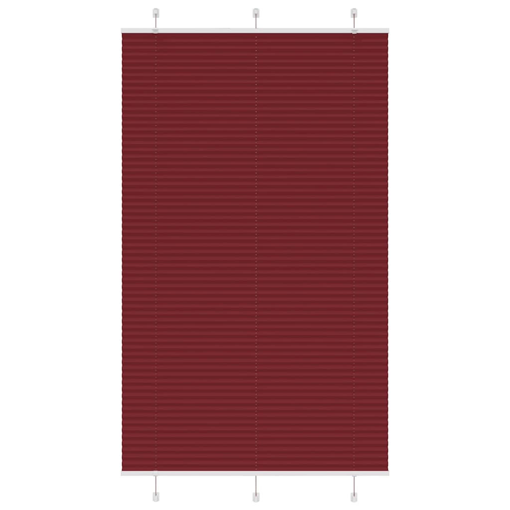Plisségardin Bordeaux Rød 120x200 cm Stoffbredde 119,4 cm