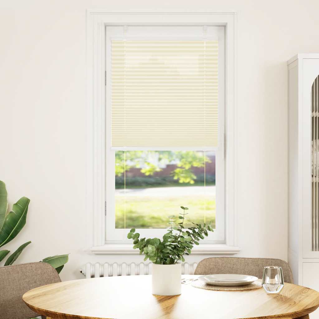 plisségardin krem 55x100 cm Stoff Bredde 54,4 cm Polyester vidaXL