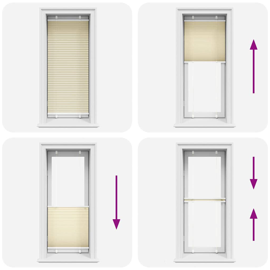 plisségardin krem 55x100 cm Stoff Bredde 54,4 cm Polyester vidaXL