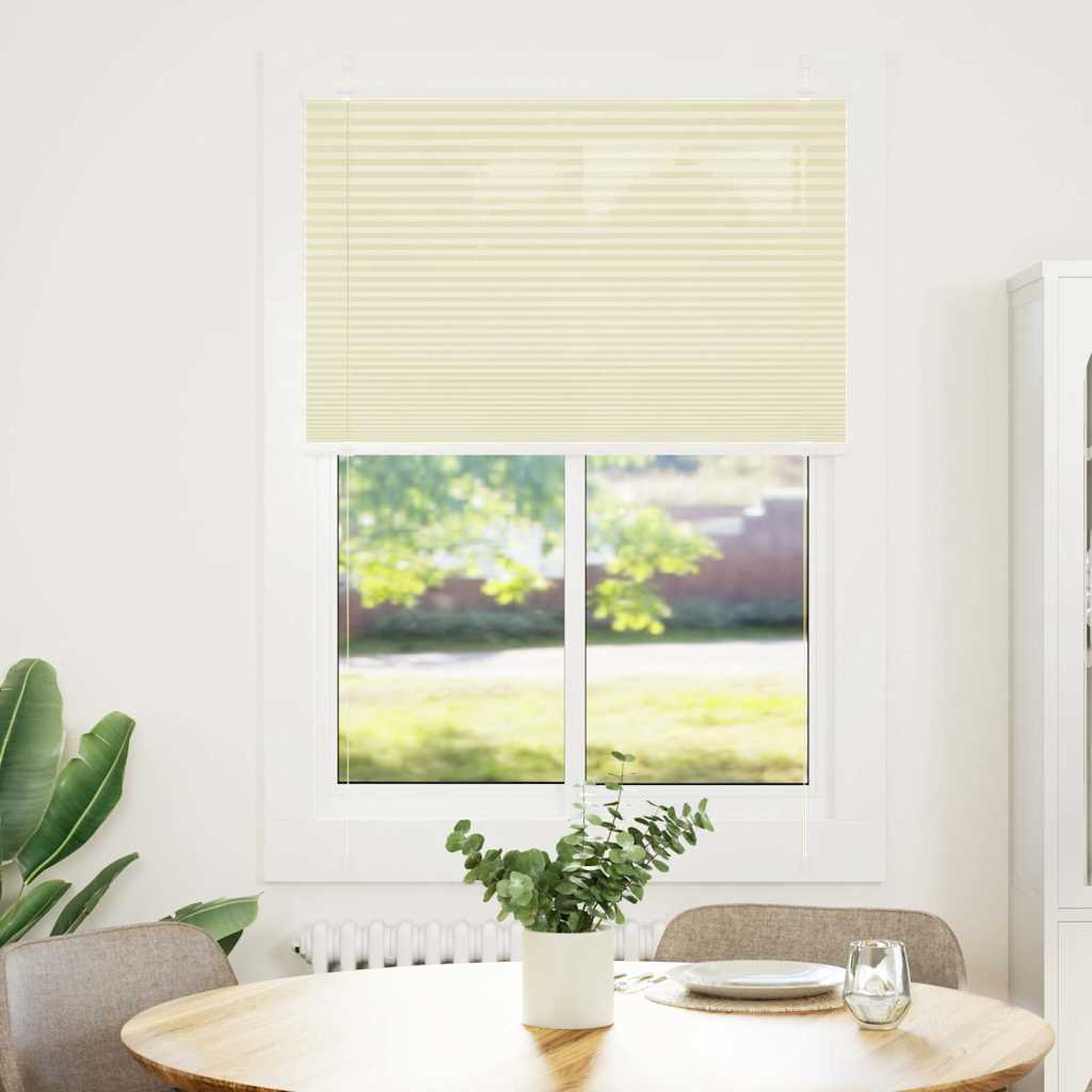 plisségardin krem 85x100 cm Stoff Bredde 84,4 cm Polyester