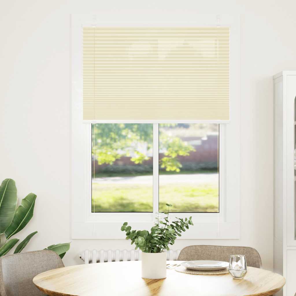 plisségardin krem 90x100 cm Stoff Bredde 89,4 cm Polyester