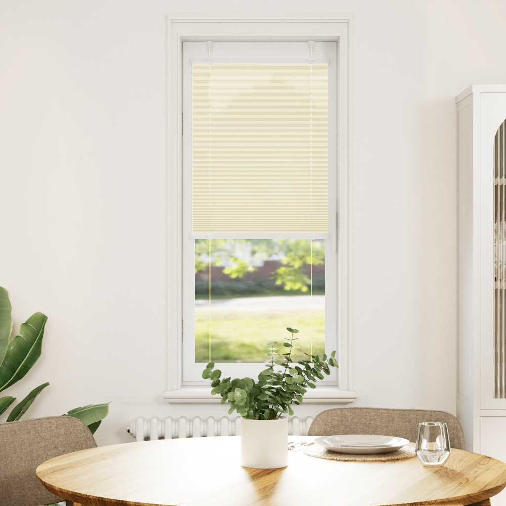 plisségardin krem 45x150 cm Stoff Bredde 44,4 cm Polyester vidaXL