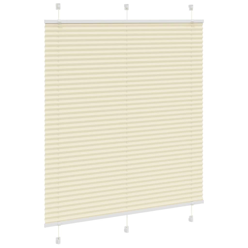 Plisségardin krem 120x150 cm Stoffbredde 119,4 cm Polyester vidaXL