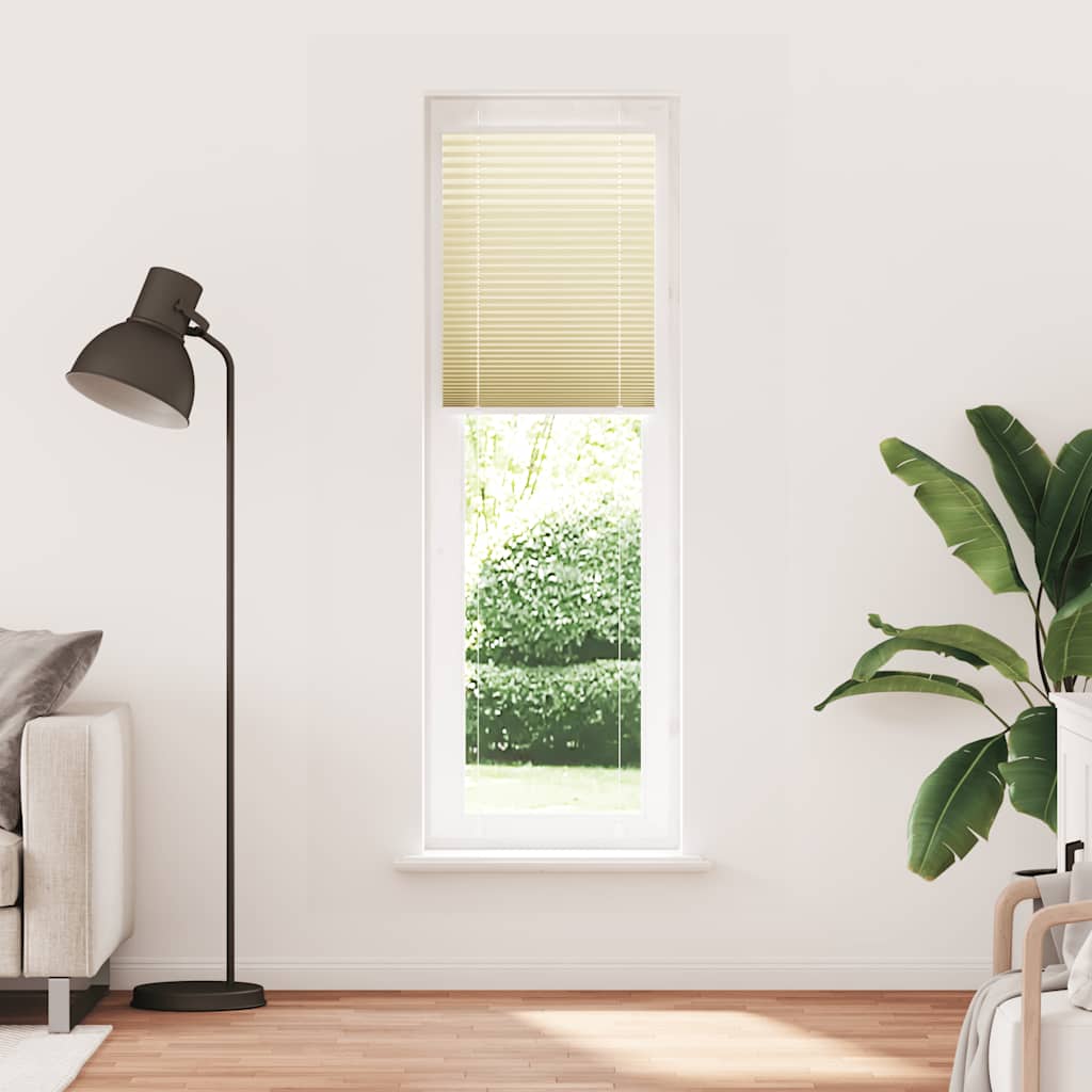 plisségardin krem 60x200 cm Stoff Bredde 59,4 cm Polyester