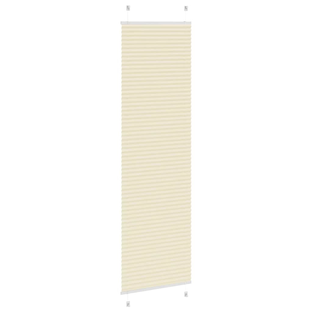 plisségardin krem 60x200 cm Stoff Bredde 59,4 cm Polyester