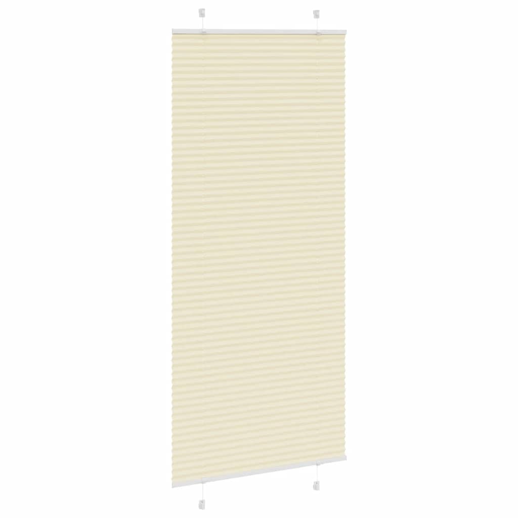 plisségardin krem 95x200 cm Stoff Bredde 94,4 cm Polyester