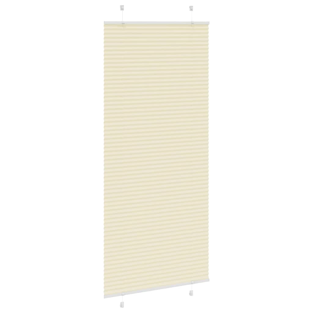plisségardin krem 95x200 cm Stoff Bredde 94,4 cm Polyester