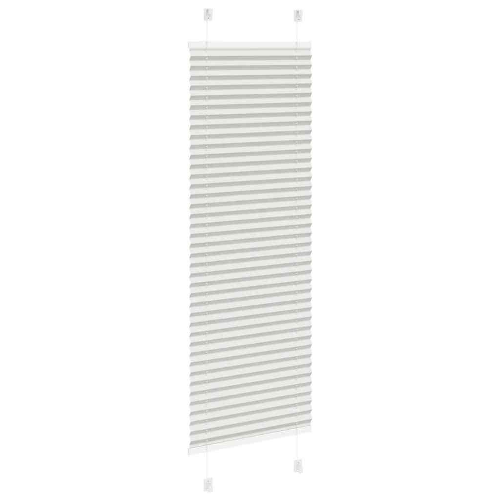 plisségardin lys grå 50x100 cm Stoff Bredde 49,4 cm Polyester