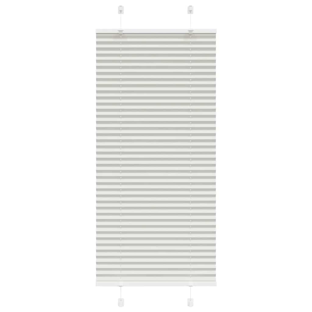 plisségardin lys grå 65x100 cm Stoff Bredde 64,4 cm Polyester