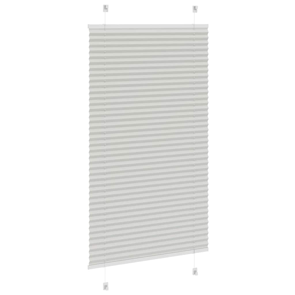 plisségardin lys grå 80x100 cm Stoff Bredde 79,4 cm Polyester