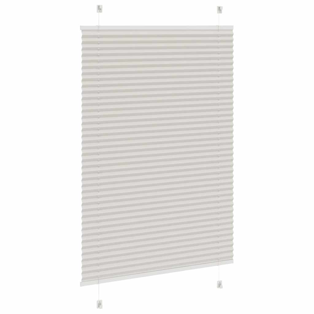 plisségardin lys grå 90x100 cm Stoff Bredde 89,4 cm Polyester