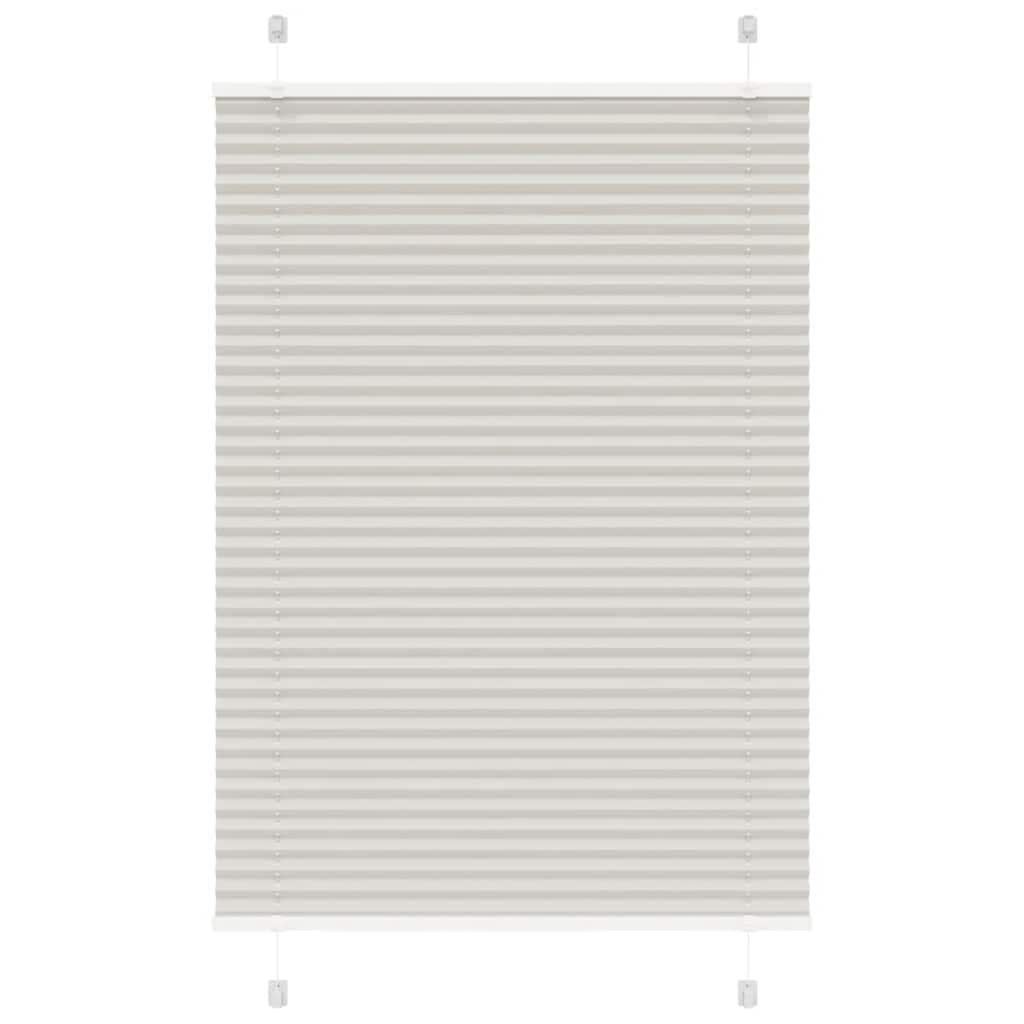 plisségardin lys grå 95x100 cm Stoff Bredde 94,4 cm Polyester vidaXL