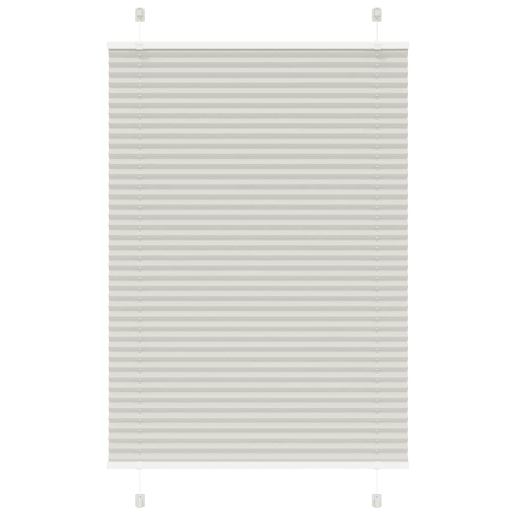 plisségardin lys grå 100x100 cm Stoff Bredde 99,4 cm Polyester vidaXL