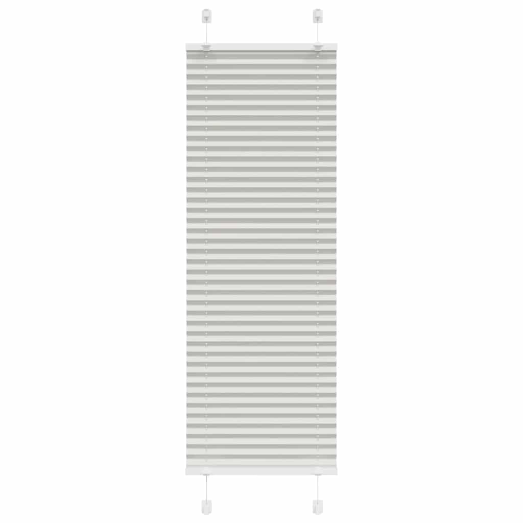 plisségardin lys grå 50x150 cm Stoff Bredde 49,4 cm Polyester