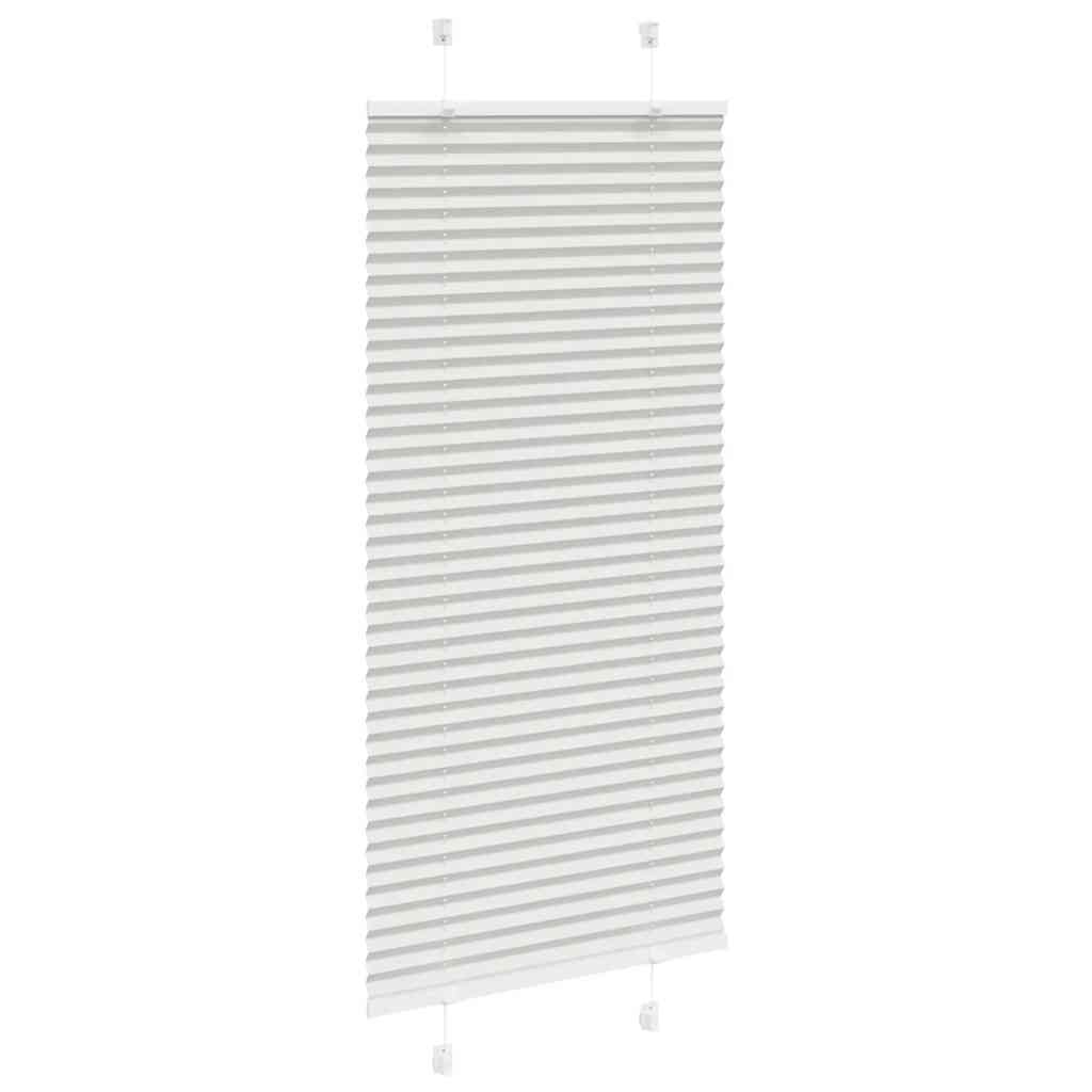 plisségardin lys grå 55x150 cm Stoff Bredde 54,4 cm Polyester