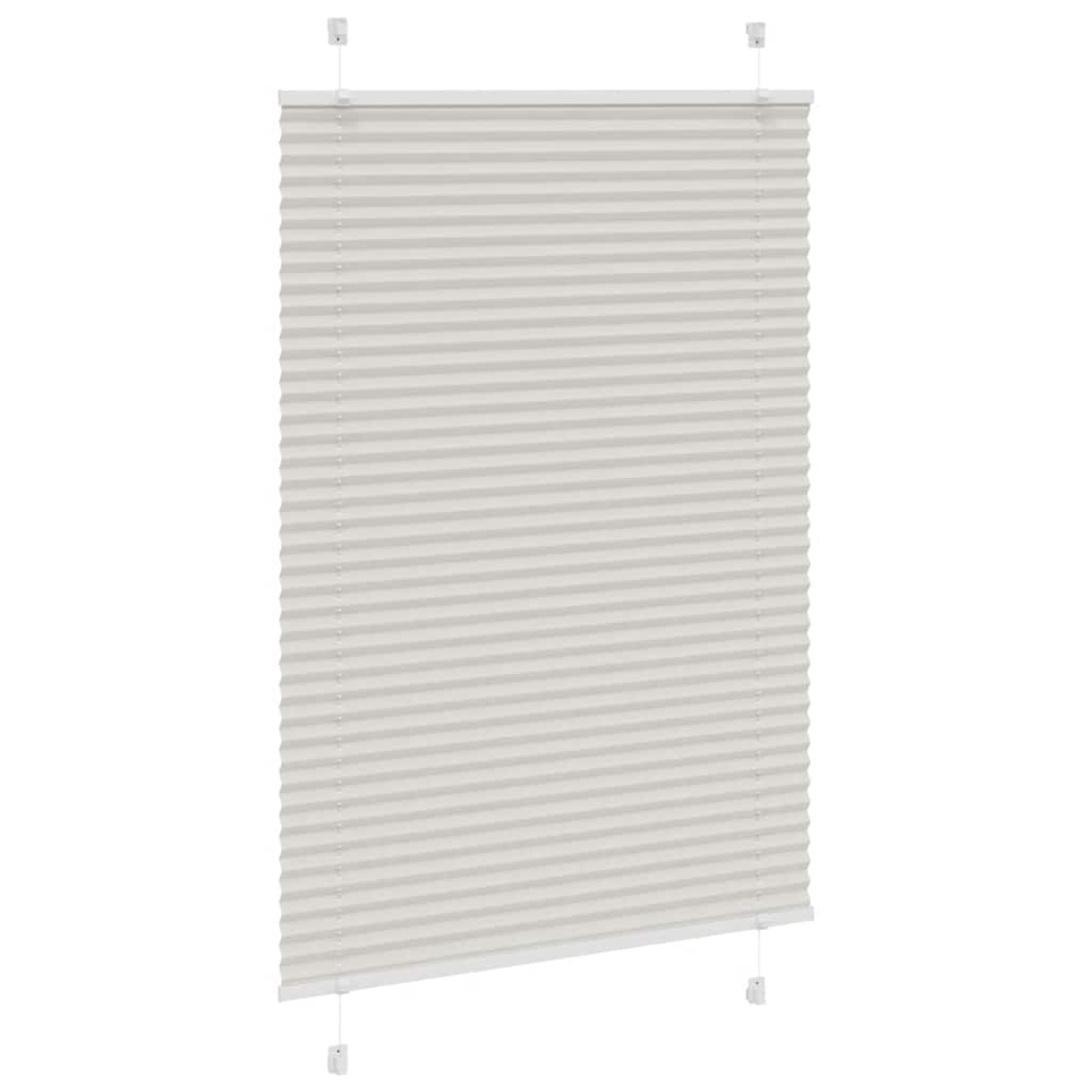 plisségardin lys grå 95x150 cm Stoff Bredde 94,4 cm Polyester