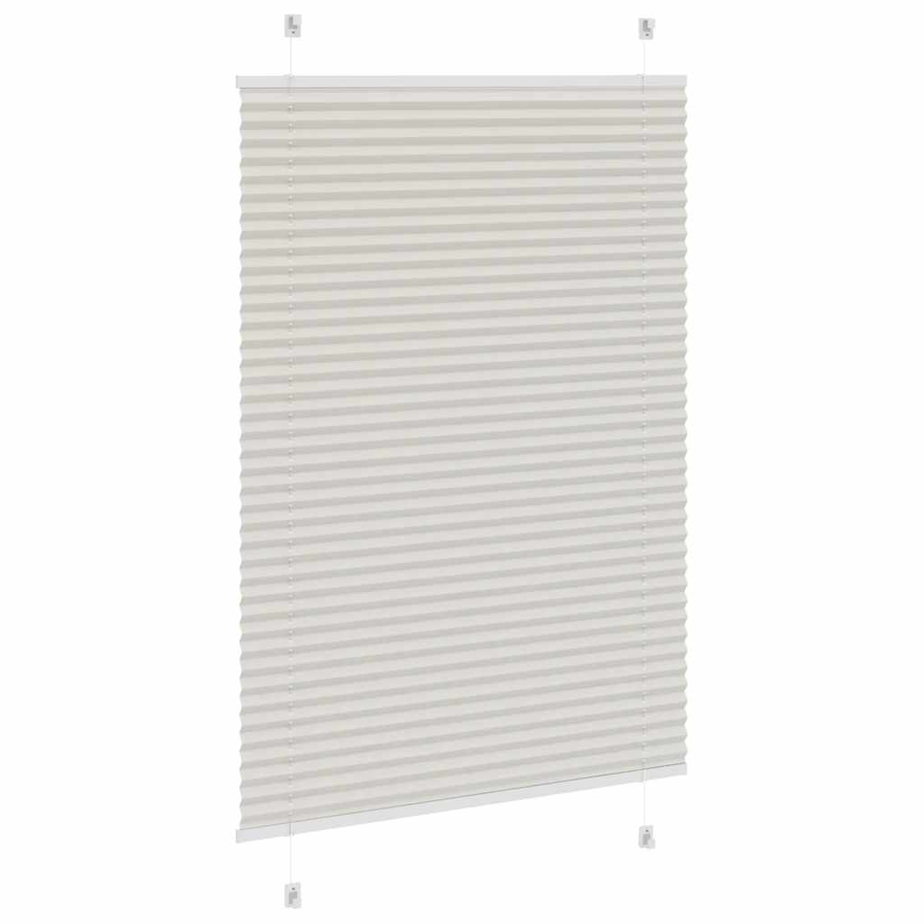 plisségardin lys grå 100x150 cm Stoff Bredde 99,4 cm Polyester