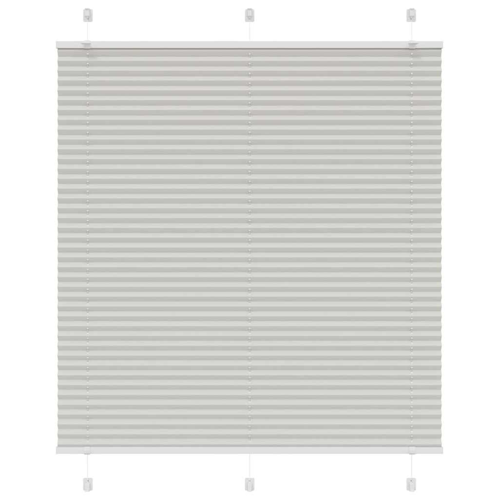 Plisségardin lys grå 115x150 cm Stoffbredde 114,4 cm Polyester vidaXL