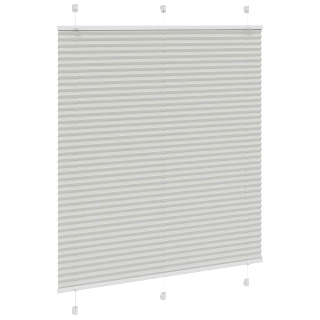 Plisségardin lys grå 120x150 cm Stoffbredde 119,4 cm Polyester vidaXL