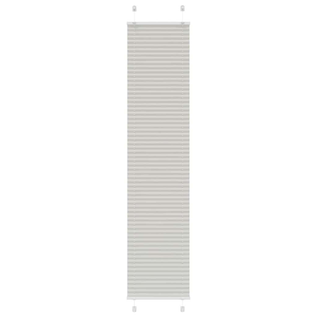 plisségardin lys grå 45x200 cm Stoff Bredde 44,4 cm Polyester