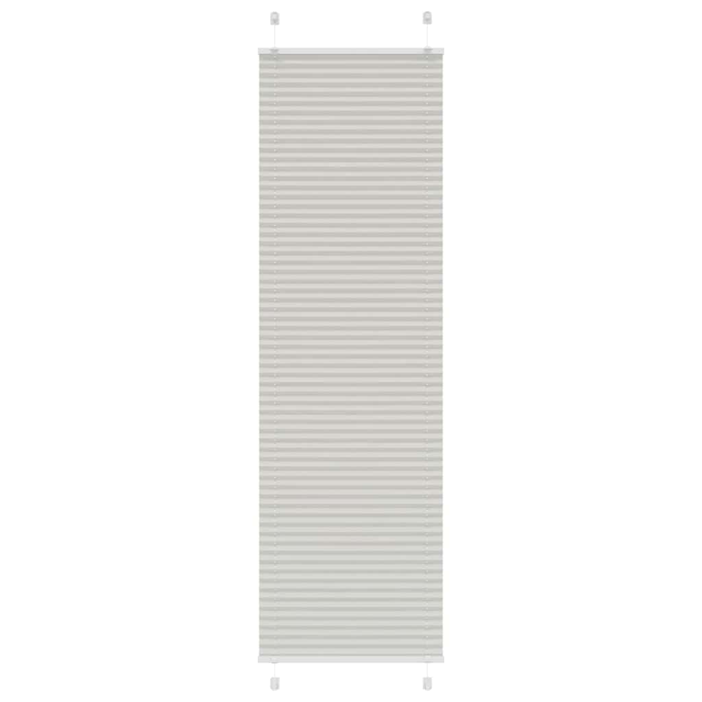 plisségardin lys grå 55x200 cm Stoff Bredde 54,4 cm Polyester vidaXL