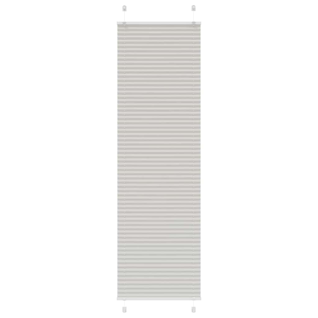 plisségardin lys grå 65x200 cm Stoff Bredde 64,4 cm Polyester vidaXL