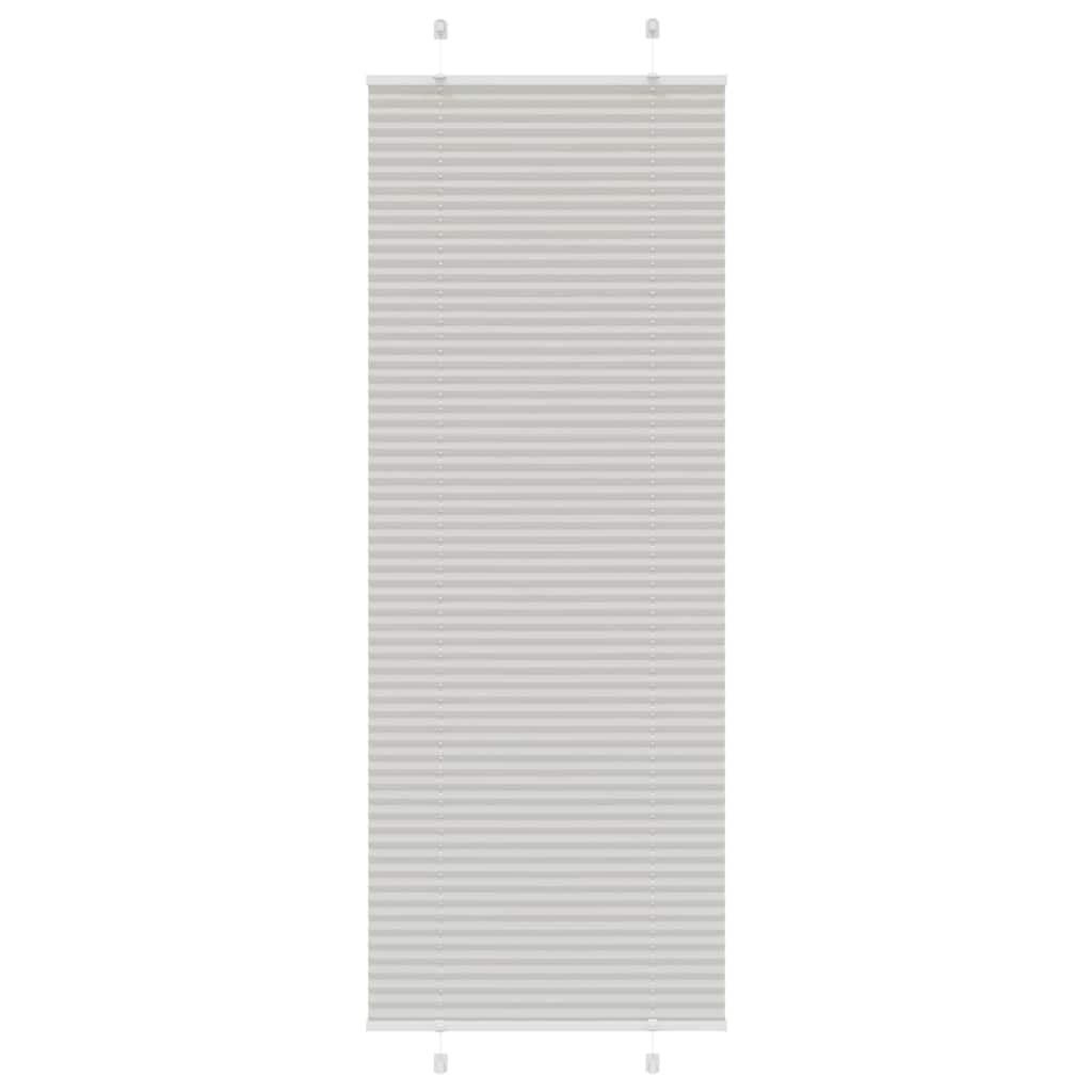plisségardin lys grå 70x200 cm Stoff Bredde 69,4 cm Polyester