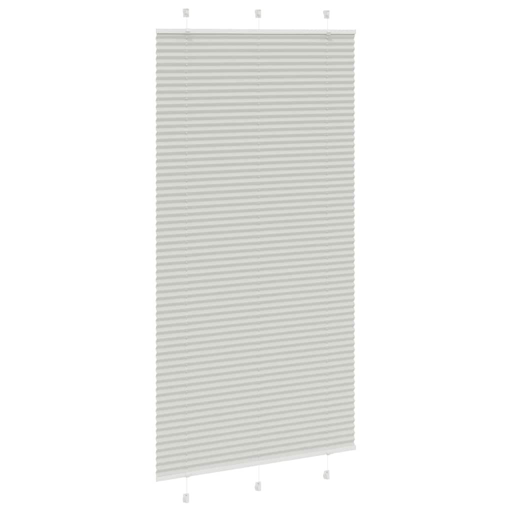 Plisségardin lys grå 105x200 cm Stoffbredde 104,4 cm Polyester
