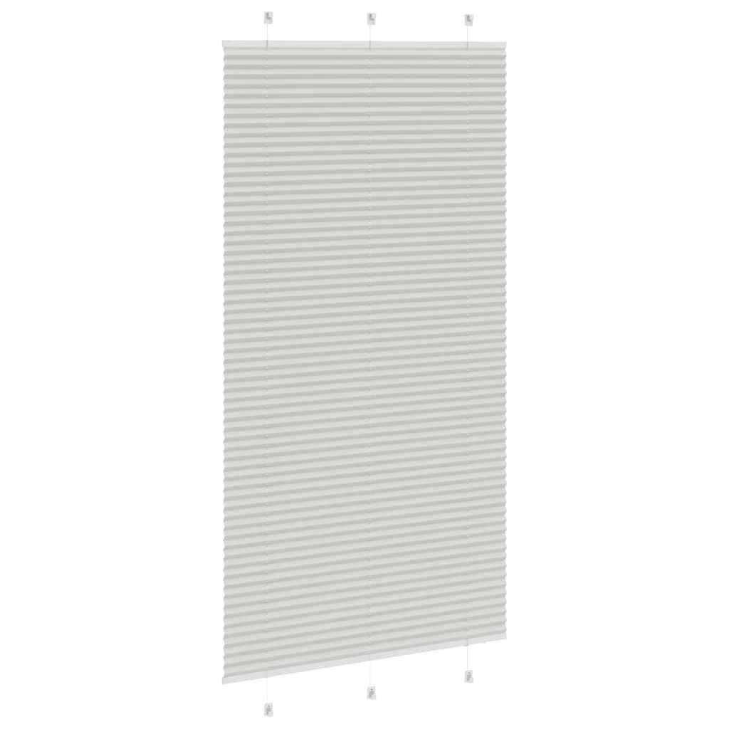 Plisségardin lys grå 105x200 cm Stoffbredde 104,4 cm Polyester