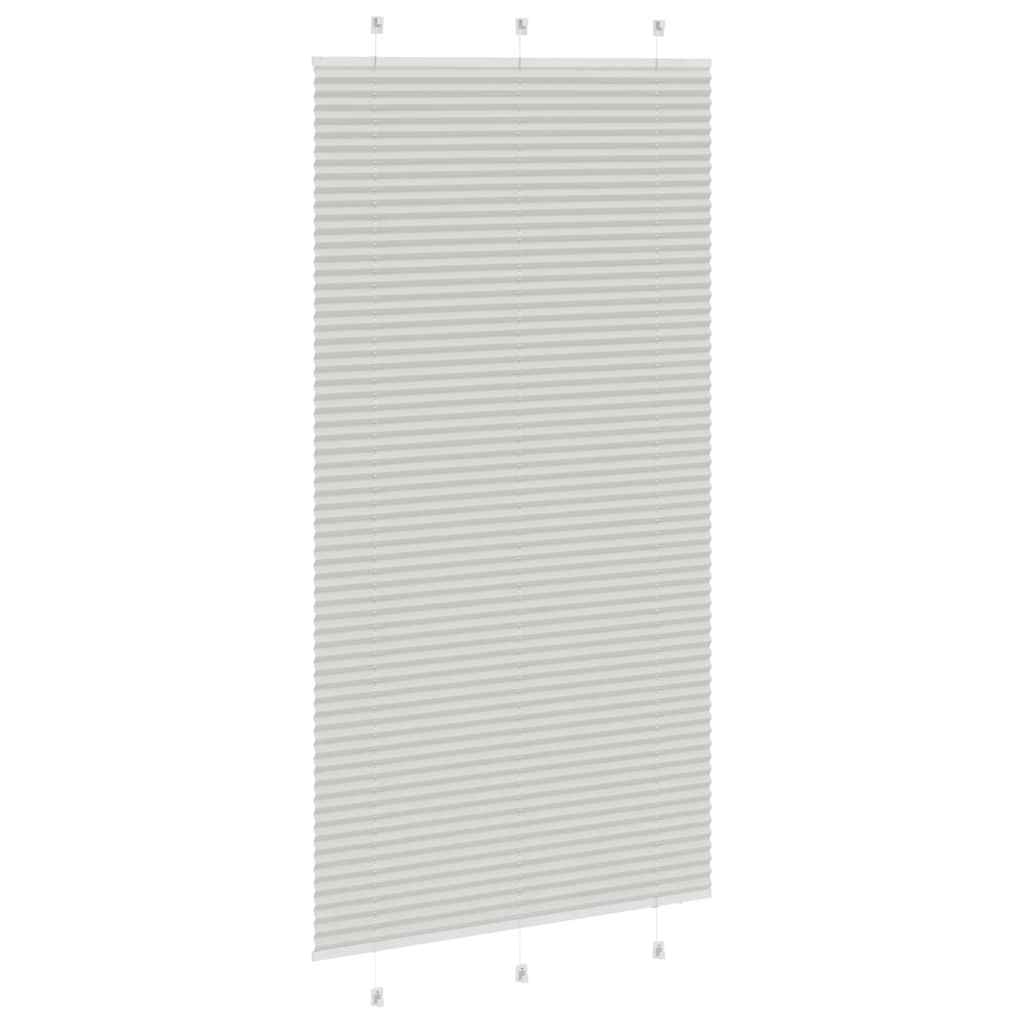 Plisségardin lys grå 105x200 cm Stoffbredde 104,4 cm Polyester