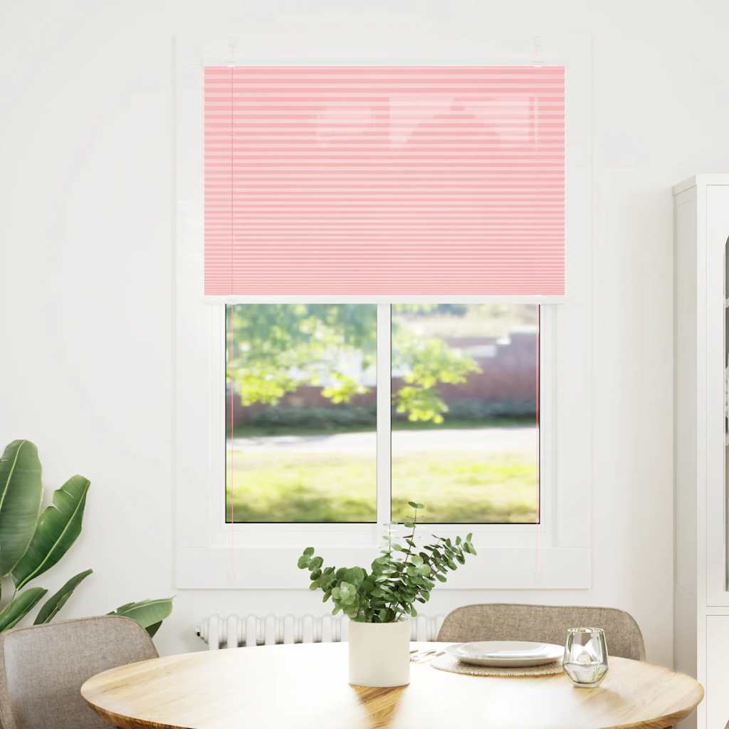 plisségardin Rosa 95x100 cm Stoff Bredde 94,4 cm Polyester