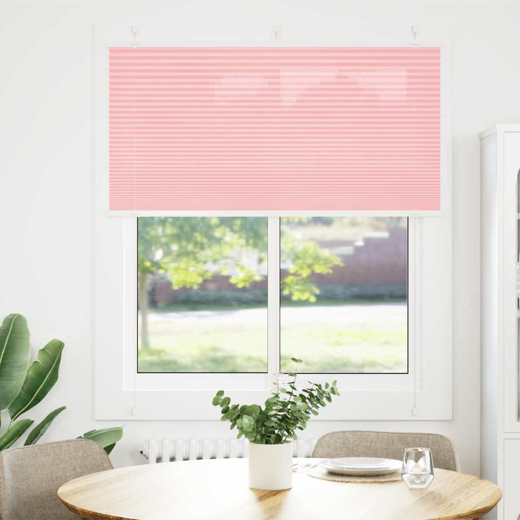 plisségardin Rosa 115x100 cm Stoff Bredde 114,4 cm Polyester