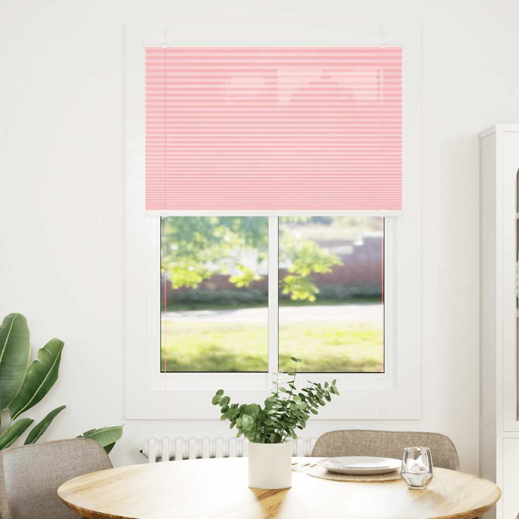 plisségardin Rosa 100x150 cm Stoff Bredde 99,4 cm Polyester