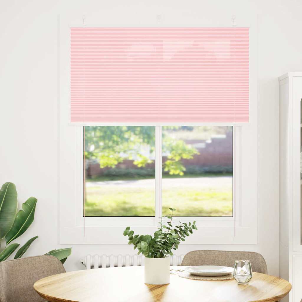 plisségardin Rosa 110x150 cm Stoff Bredde 109,4 cm Polyester